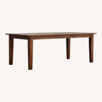 Crate & Barrel 65" Dark Brown Wood Dining Table
