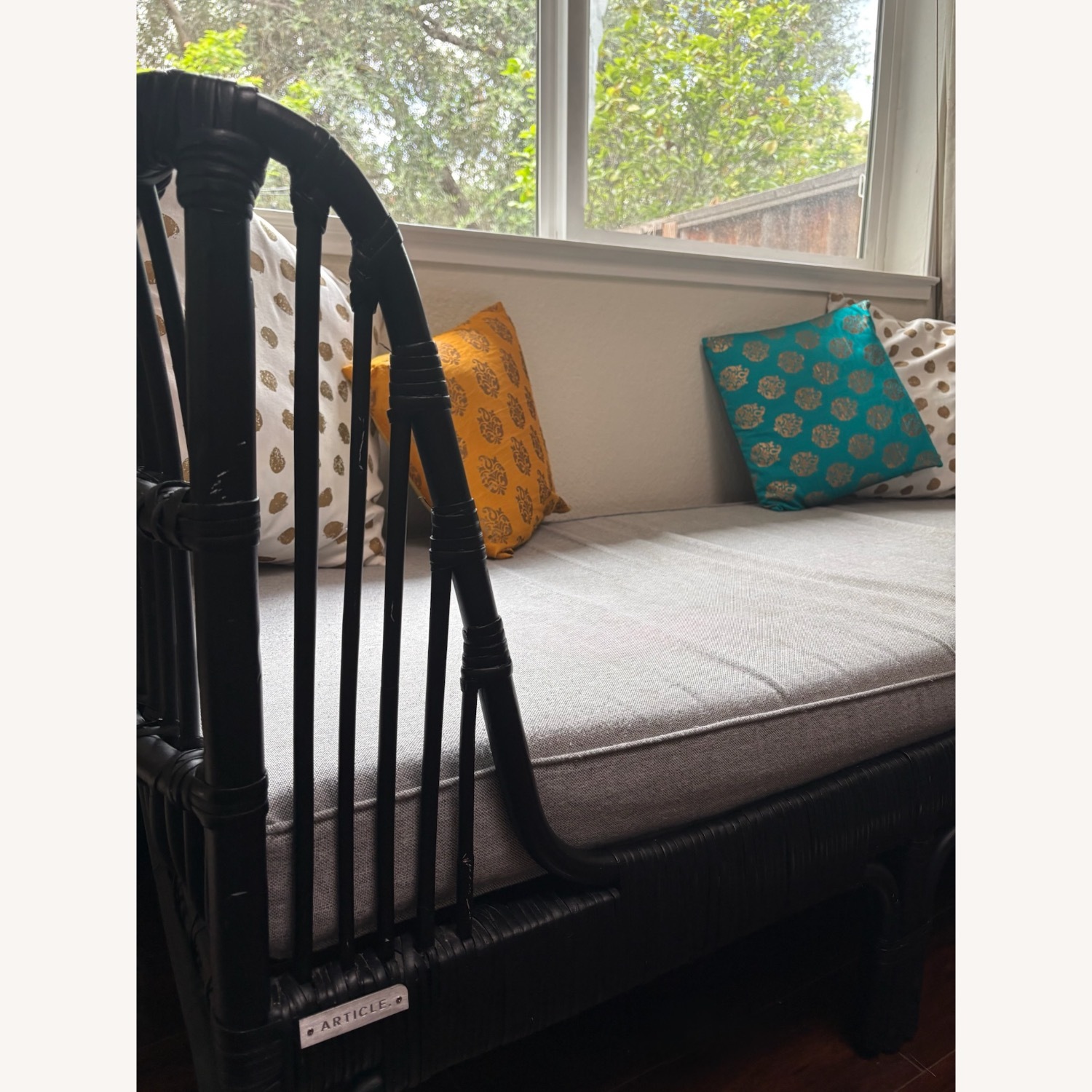 Article Rattan Dark Brown Daybed - image-3
