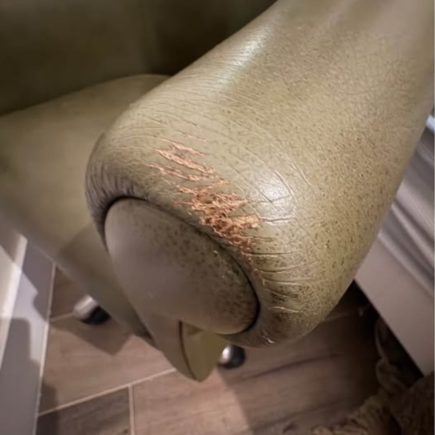 Poltrona Frau Sinan Green Leather Office Chair - image-4