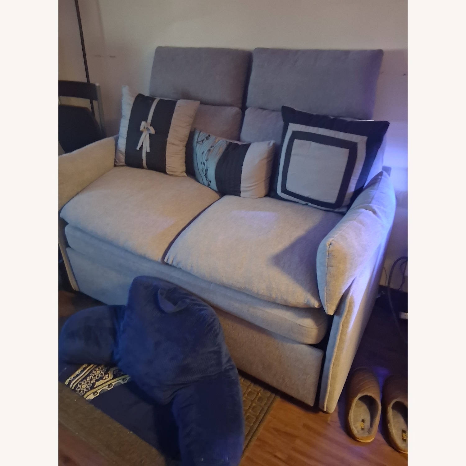 Fresh Futon Light Gray Fabric Sleeper Sofa - image-2