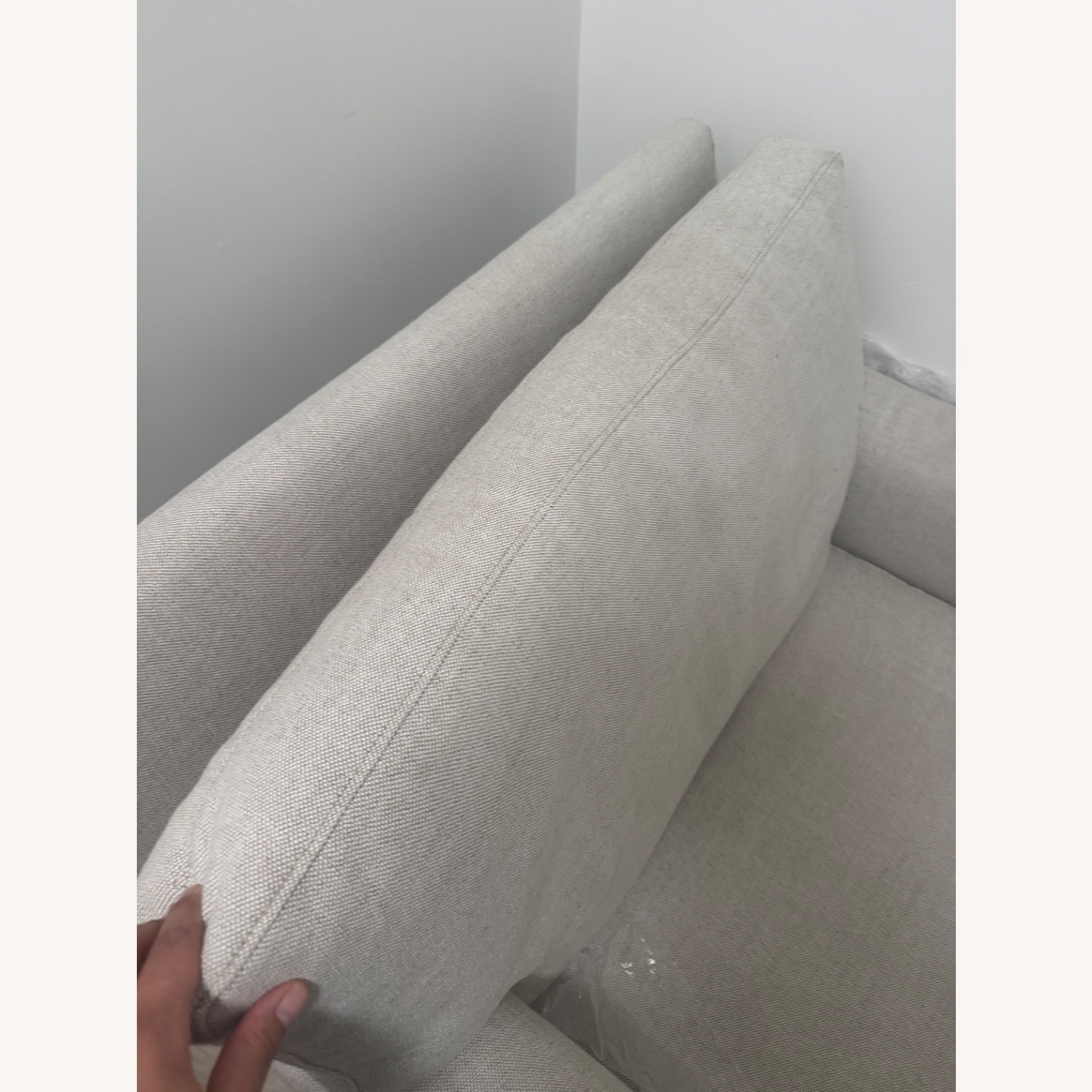 Natural Fabric Chaise Lounge - image-3
