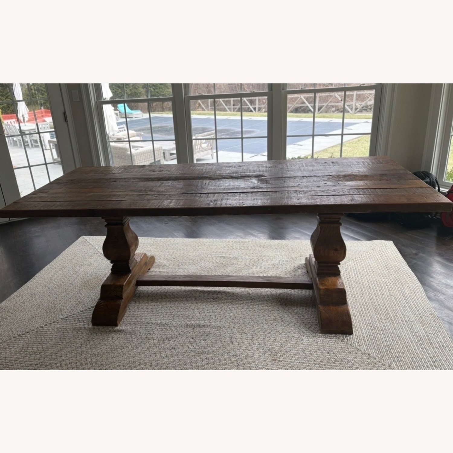 Lillian August Natural Wood Rustic Dining Table - image-1