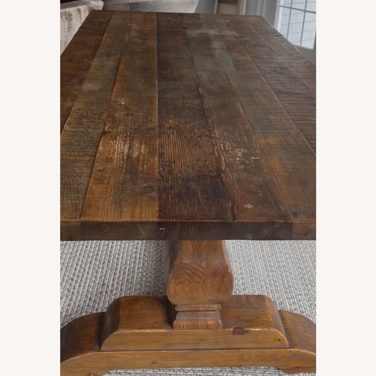 Lillian August Natural Wood Rustic Dining Table - image-3