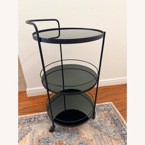 Used Notre Monde Black Metal Bar Cart for sale on AptDeco