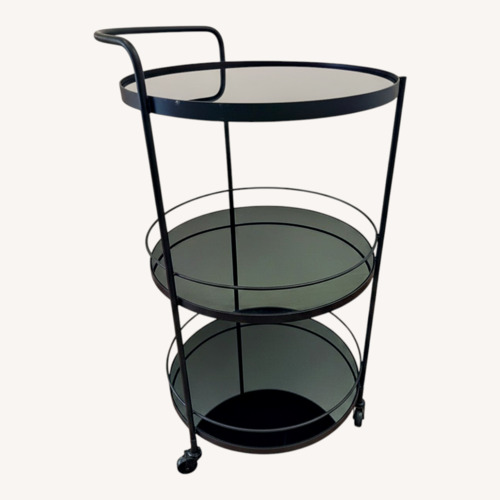 Used Notre Monde Black Metal Bar Cart for sale on AptDeco