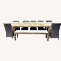 Crate & Barrel Teak Wood Patio Furniture