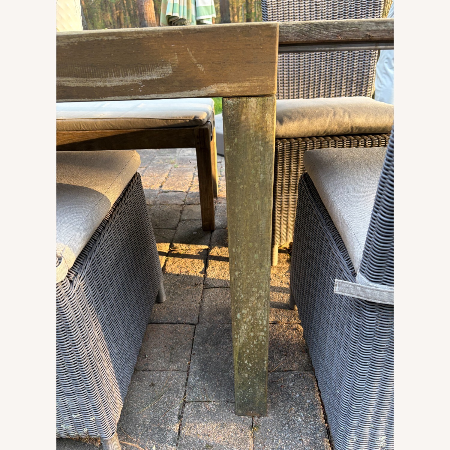 Crate & Barrel Teak Wood Patio Furniture - image-9