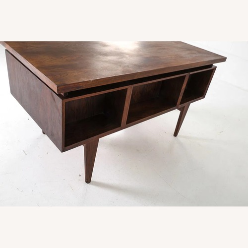 Used Vintage/Antique Dark Brown Wood Desk for sale on AptDeco