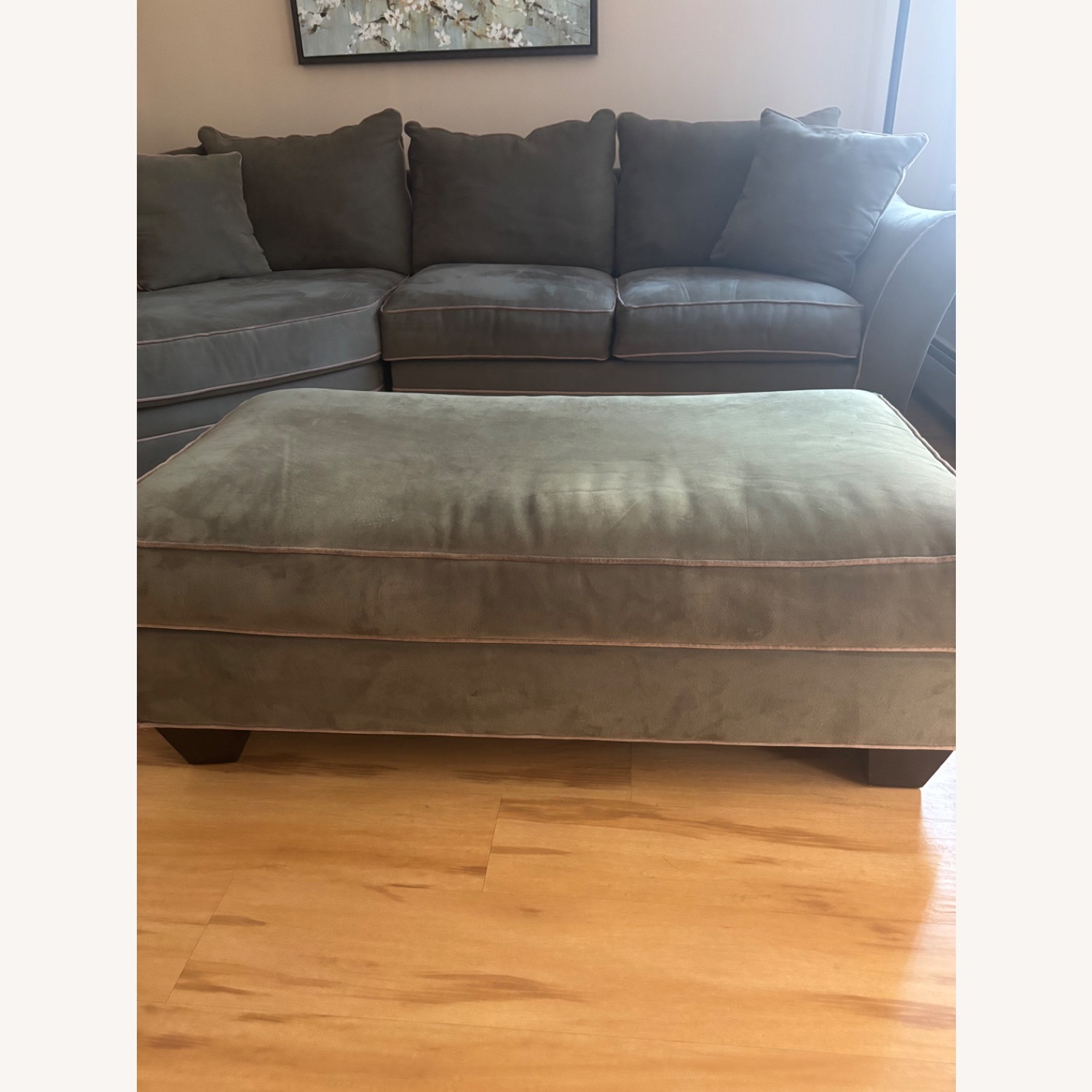 Raymour & Flanigan Green 2 Piece Sectional - image-3