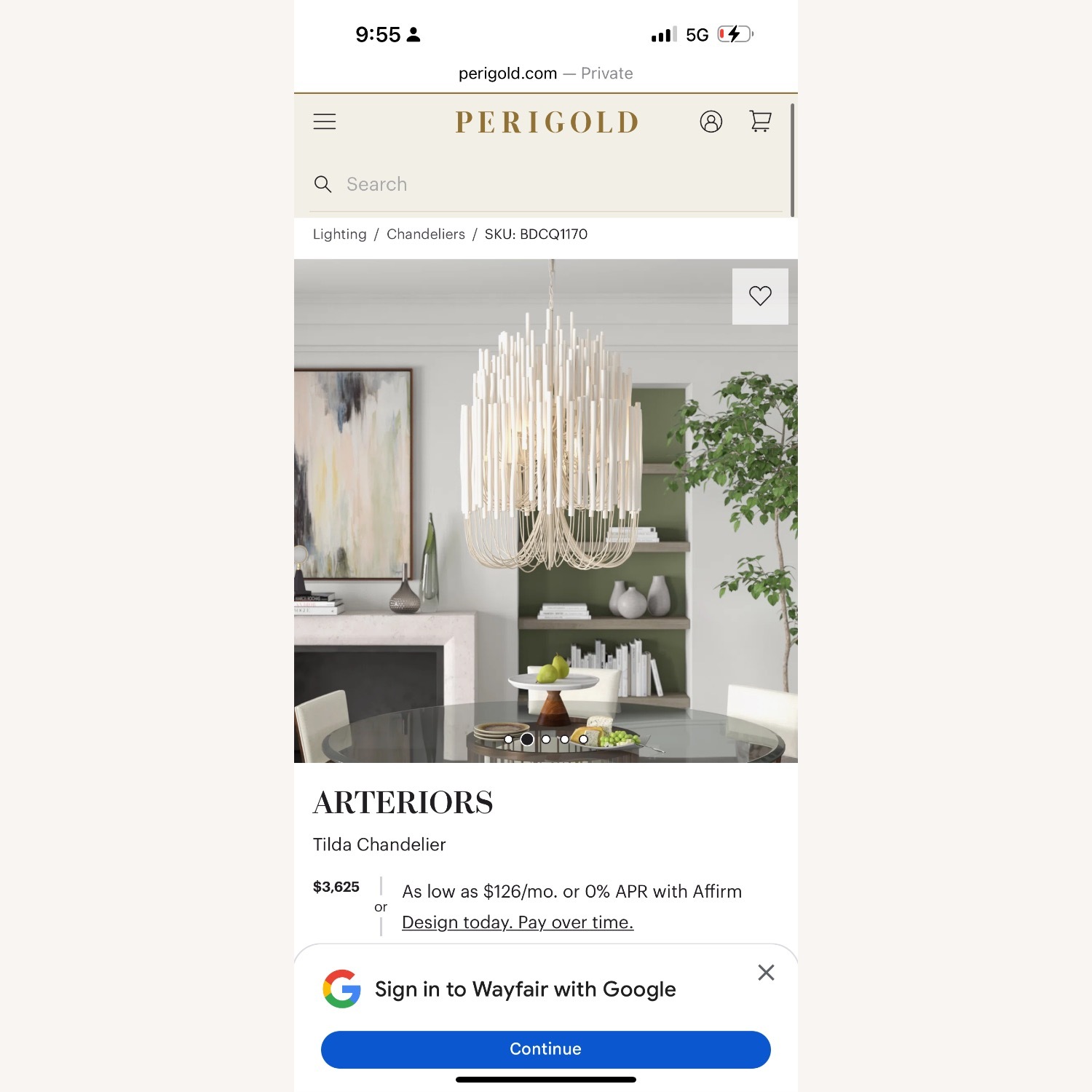 Arteriors Home Tilda Chandelier Ceiling Lamp - image-1