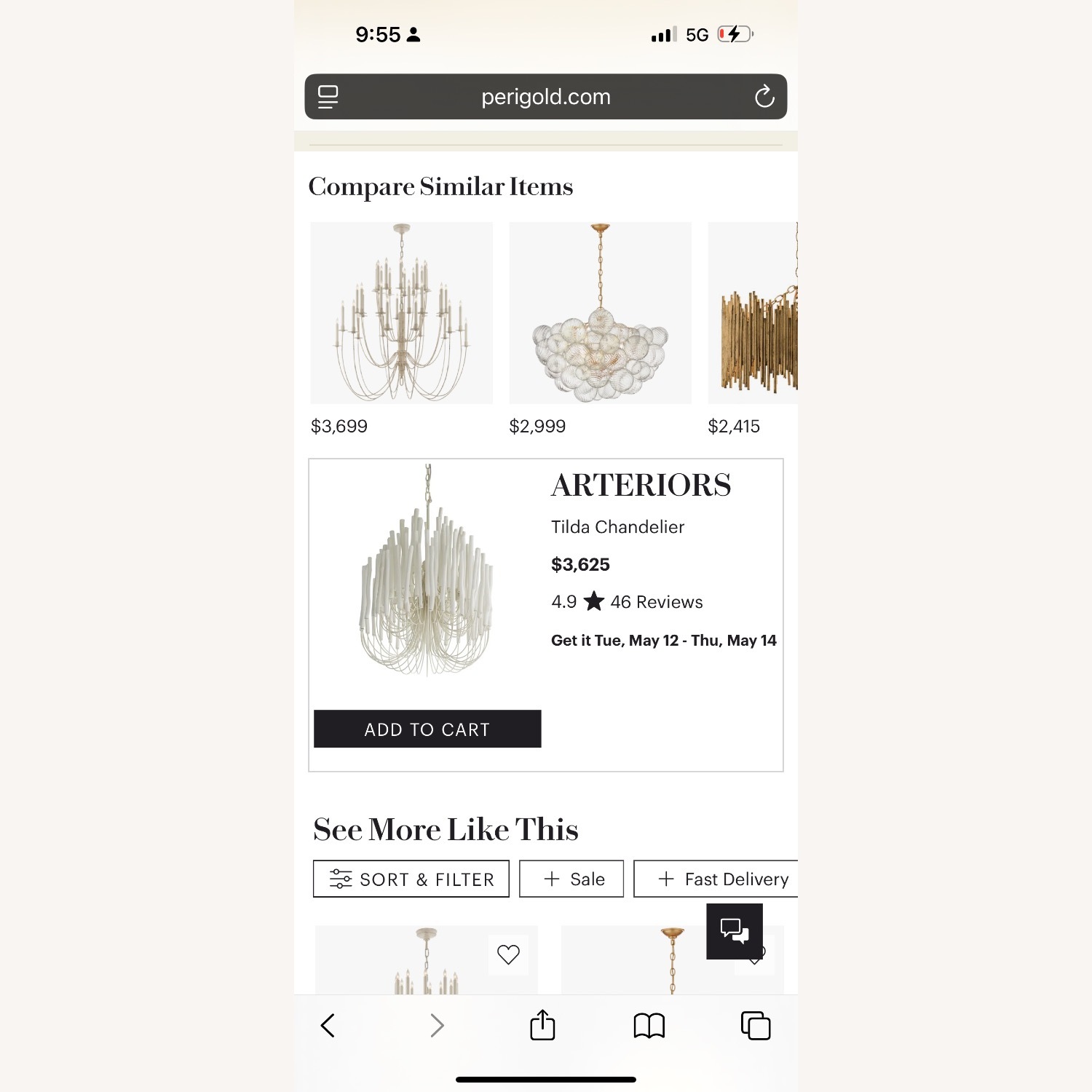 Arteriors Home Tilda Chandelier Ceiling Lamp - image-3