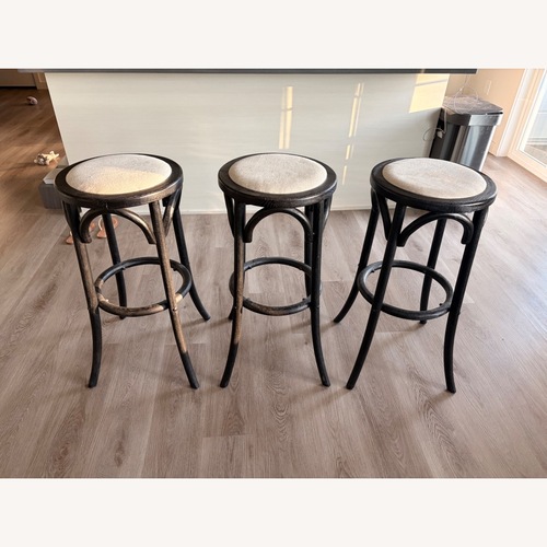Used Restoration Hardware Madeleine Black Wood Stools for sale on AptDeco