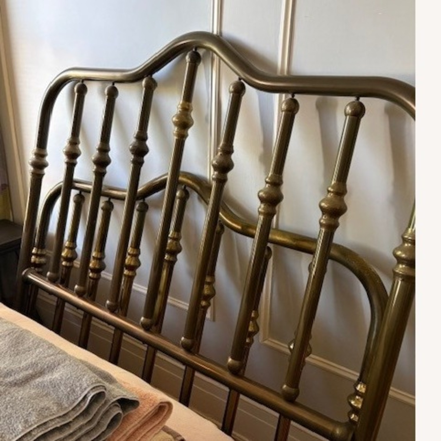 Vintage/Antique Brass Headboard - image-1