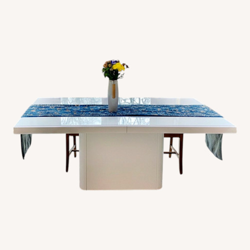 Used Vintage/Antique White Lacquer Dining Table for sale on AptDeco