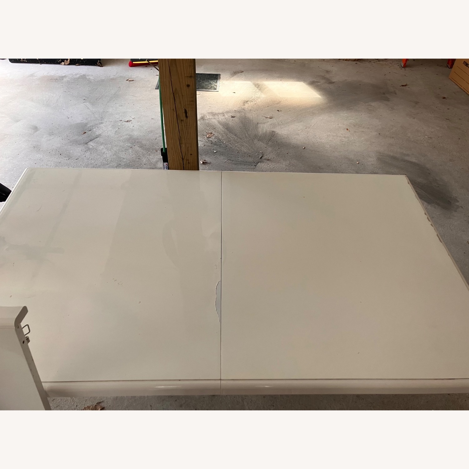 Vintage/Antique White Lacquer Dining Table - image-4