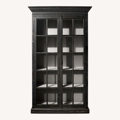 Used Arhaus Black Wood Armoire for sale on AptDeco