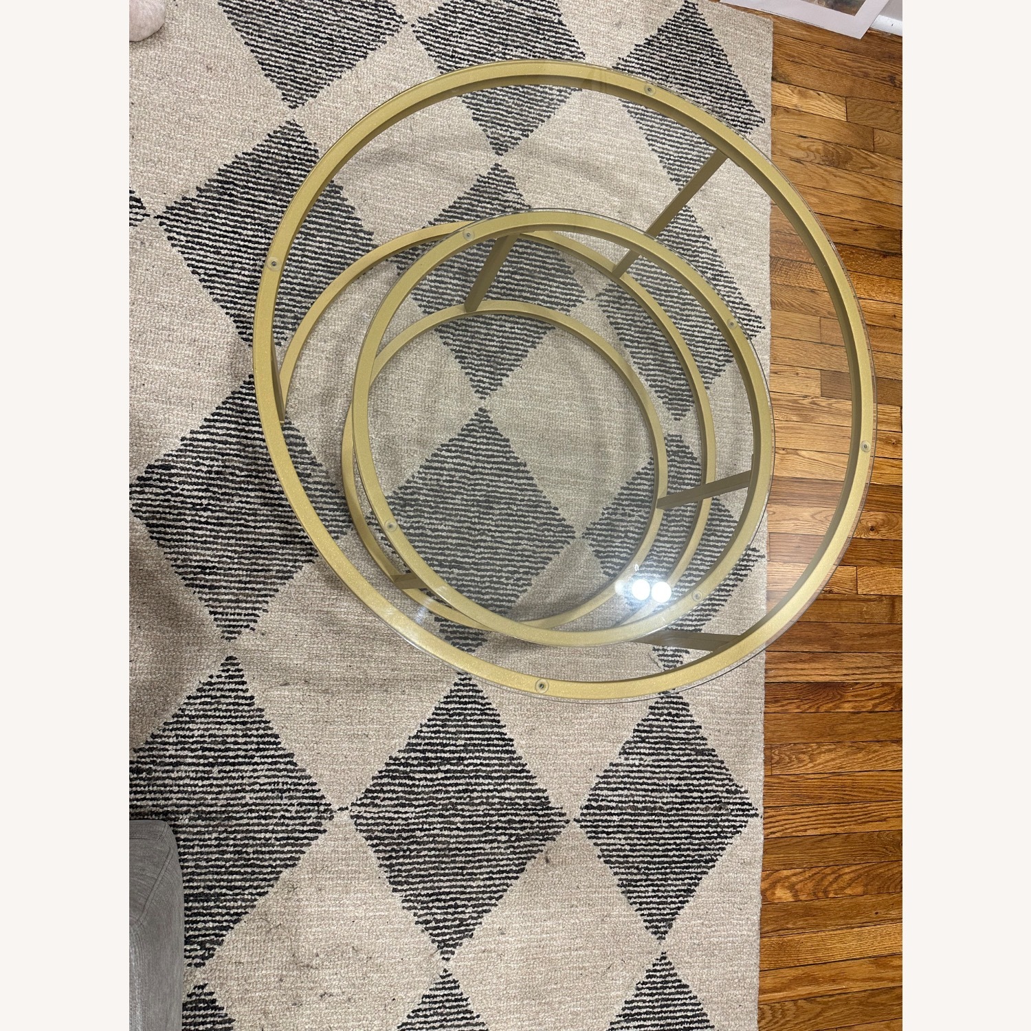 Gold Metal Coffee Table - image-4