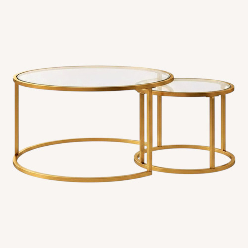 Used Gold Metal Coffee Table for sale on AptDeco