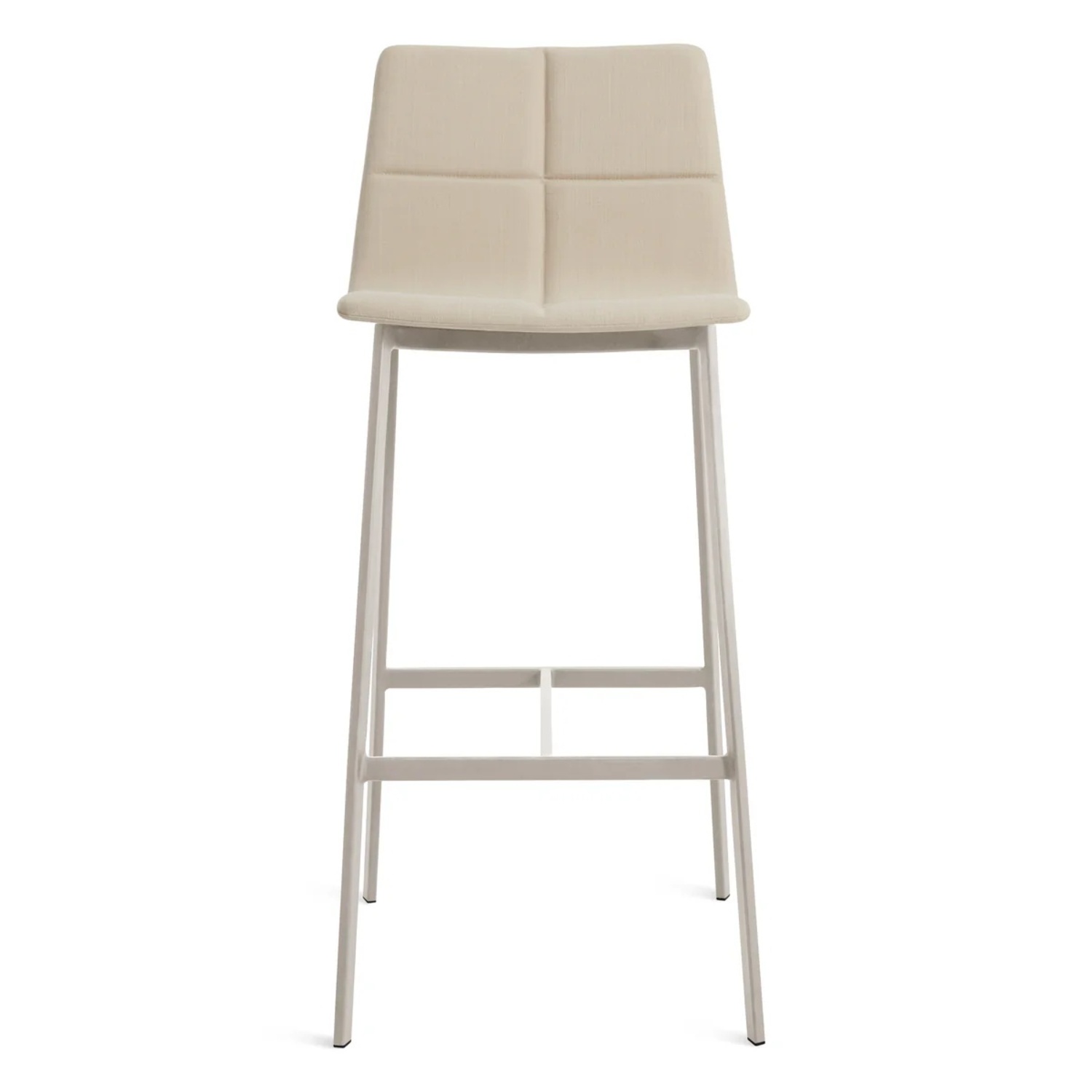 Blu Dot Cream Leather Between Us Stool, Set of 2  - image-6