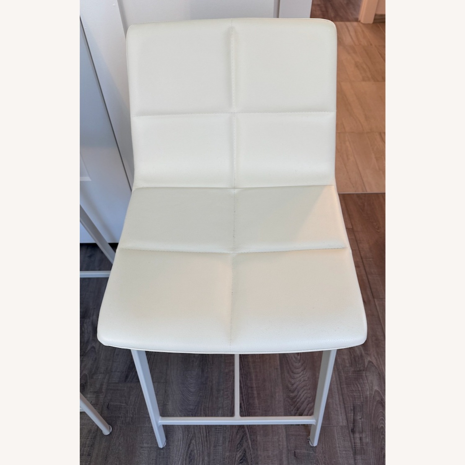 Blu Dot Cream Leather Between Us Stool, Set of 2  - image-2