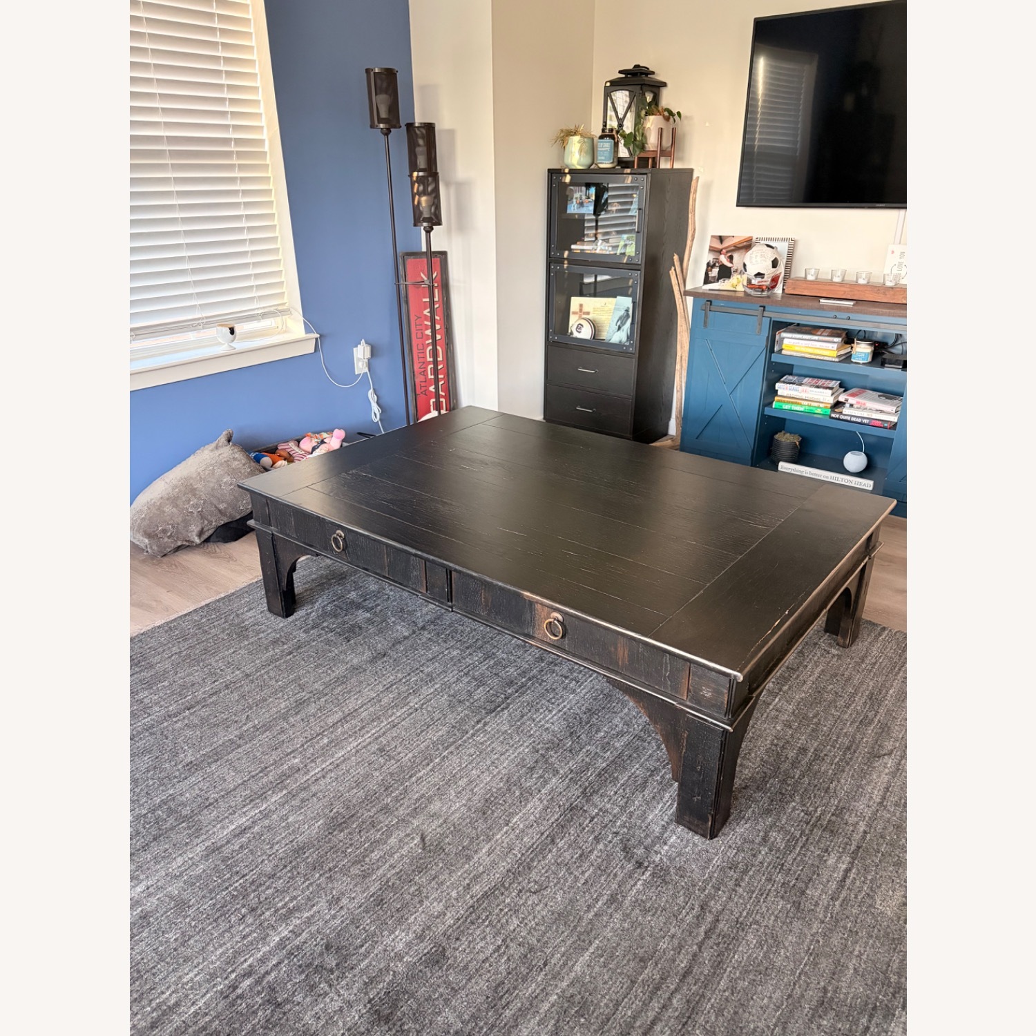 Arhaus Black Wood Coffee Table - image-3