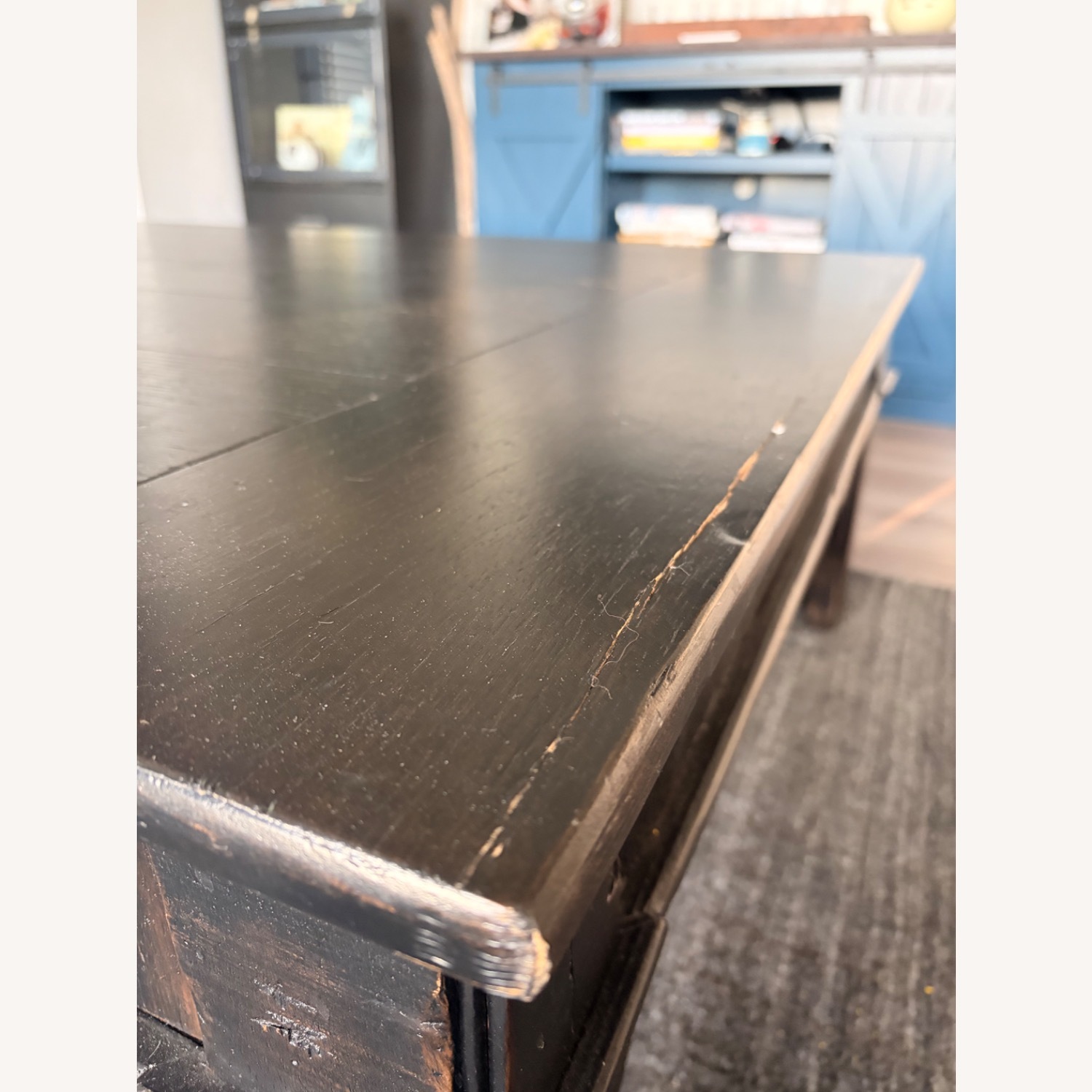 Arhaus Black Wood Coffee Table - image-5