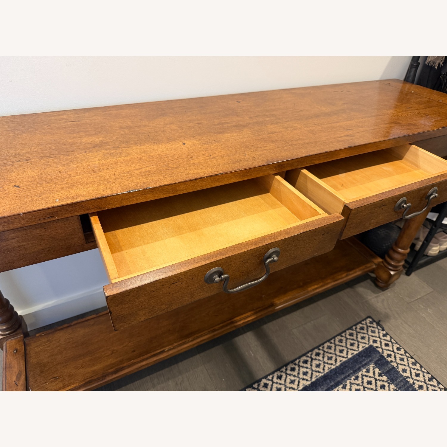Pottery Barn Light Brown Wood Buffet Table - image-2