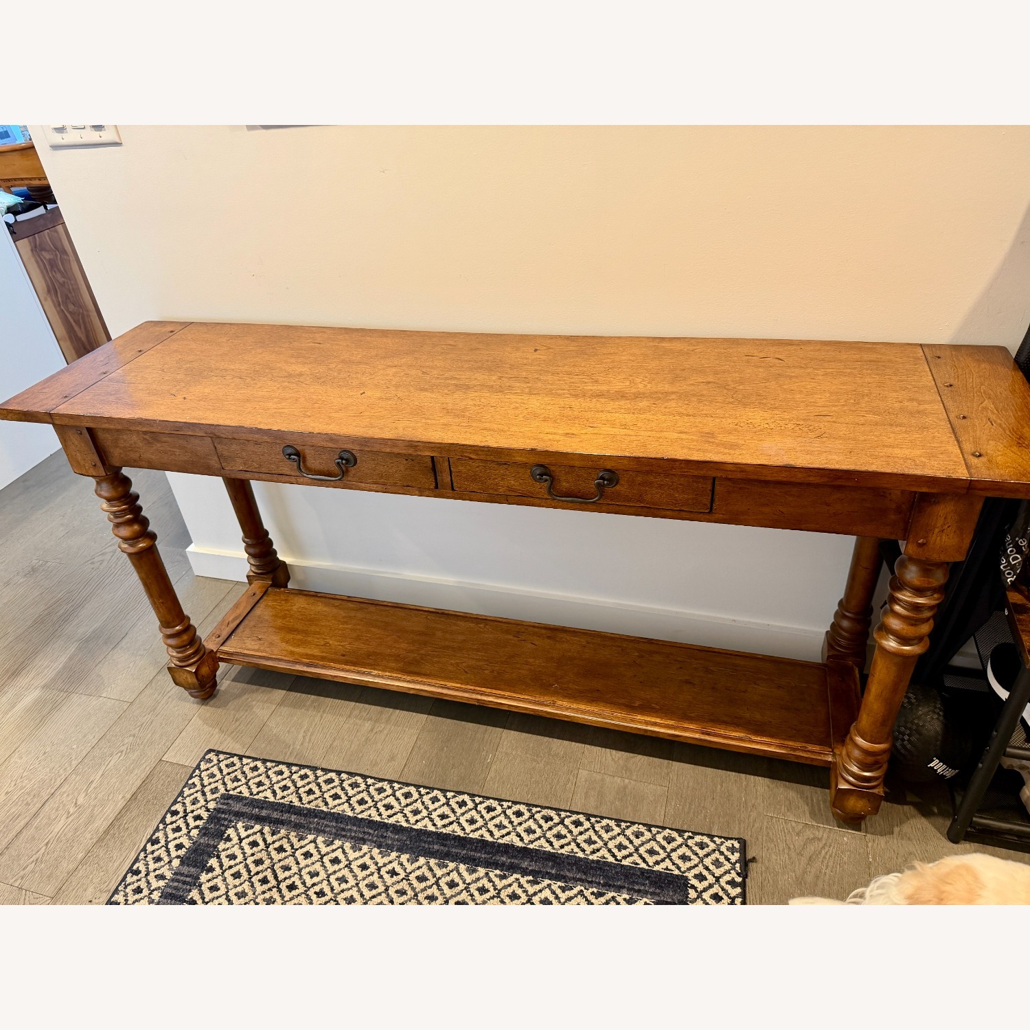 Pottery Barn Light Brown Wood Buffet Table - image-1