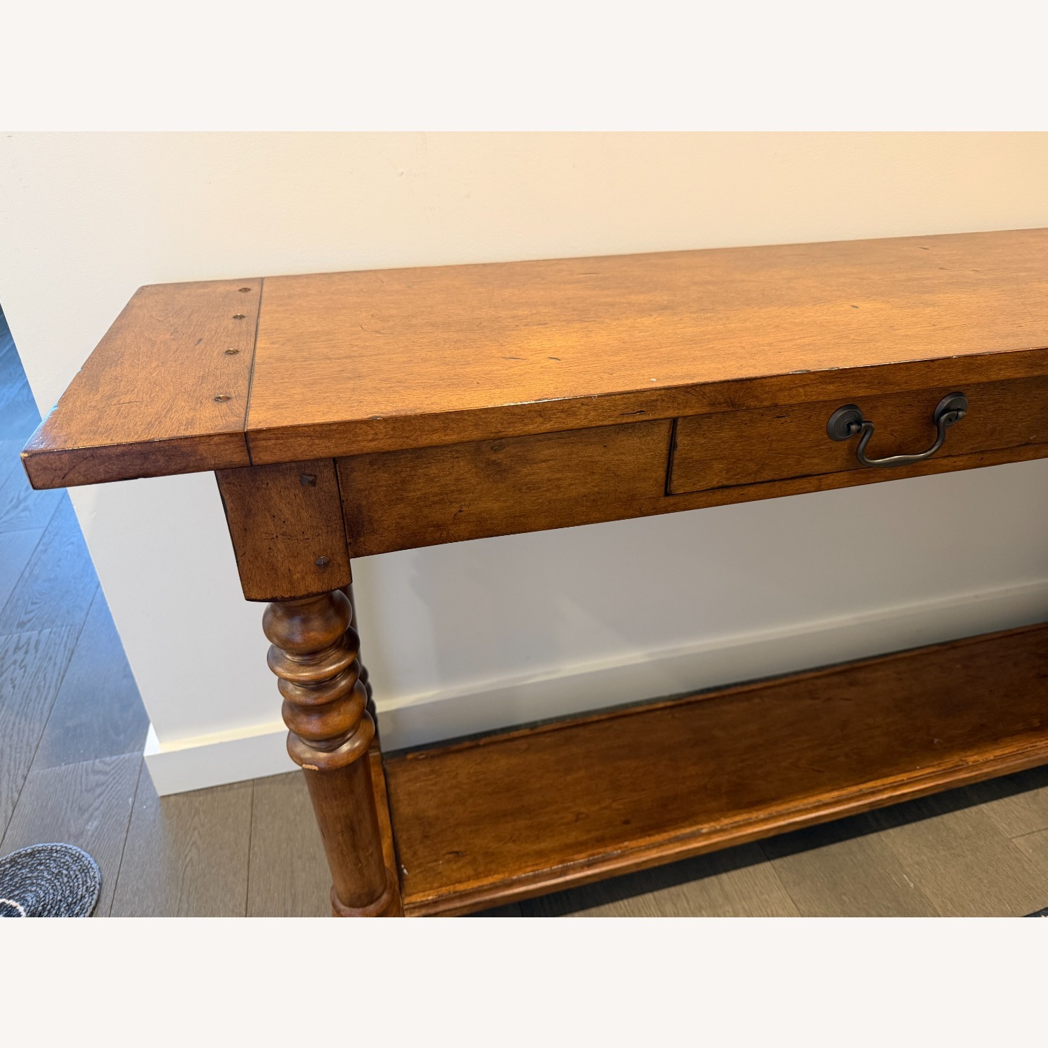 Pottery Barn Light Brown Wood Buffet Table - image-3