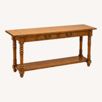 Pottery Barn Light Brown Wood Buffet Table
