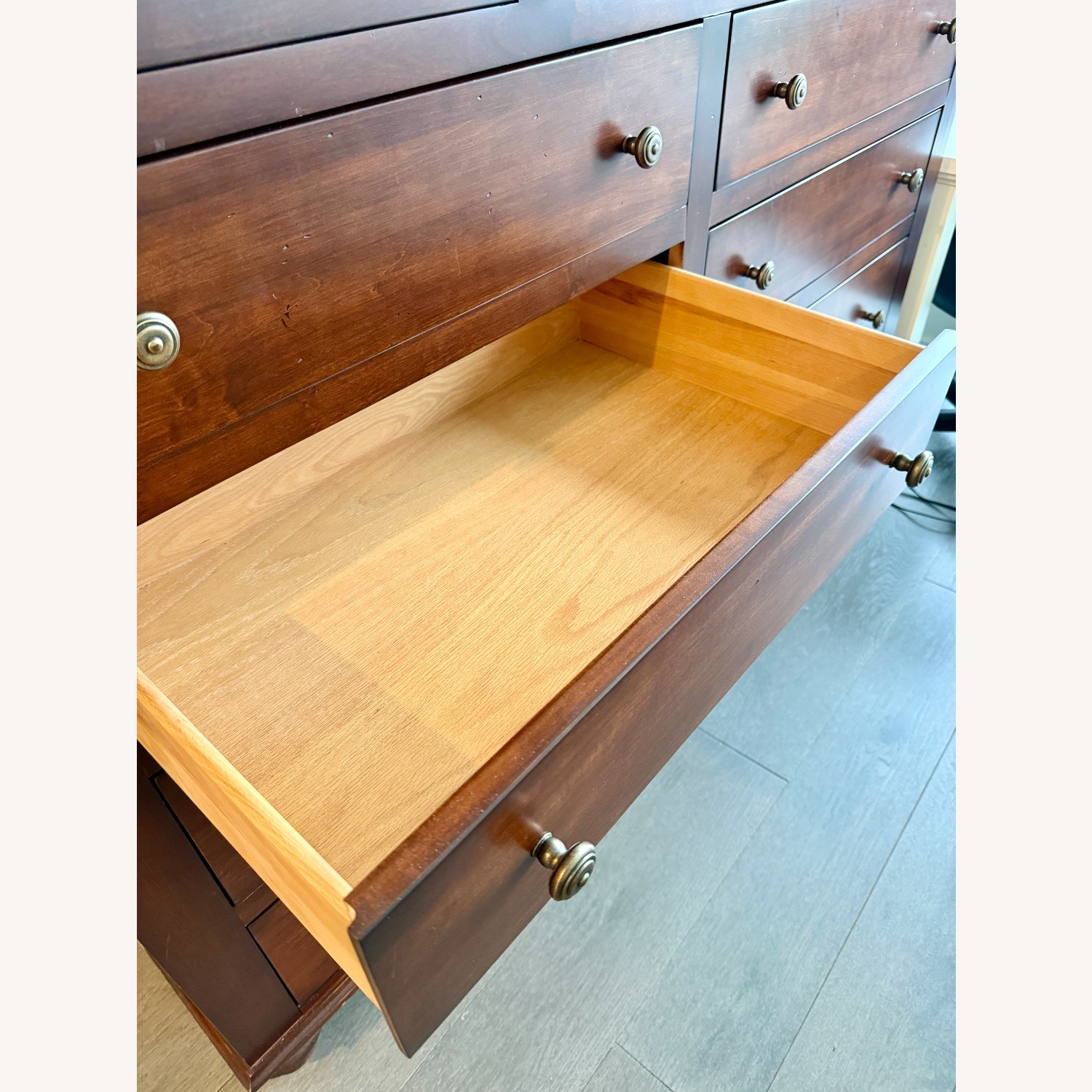 Dark Brown Wood Dresser - image-4