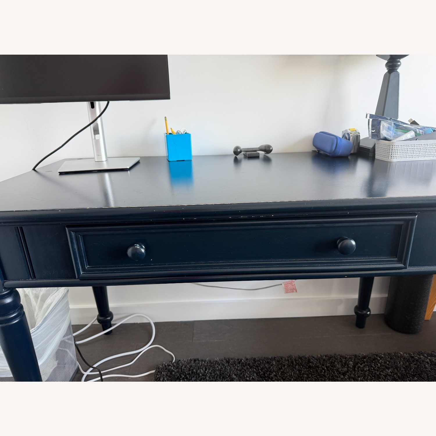 Stanley Furniture Blue Wood Desk - image-4