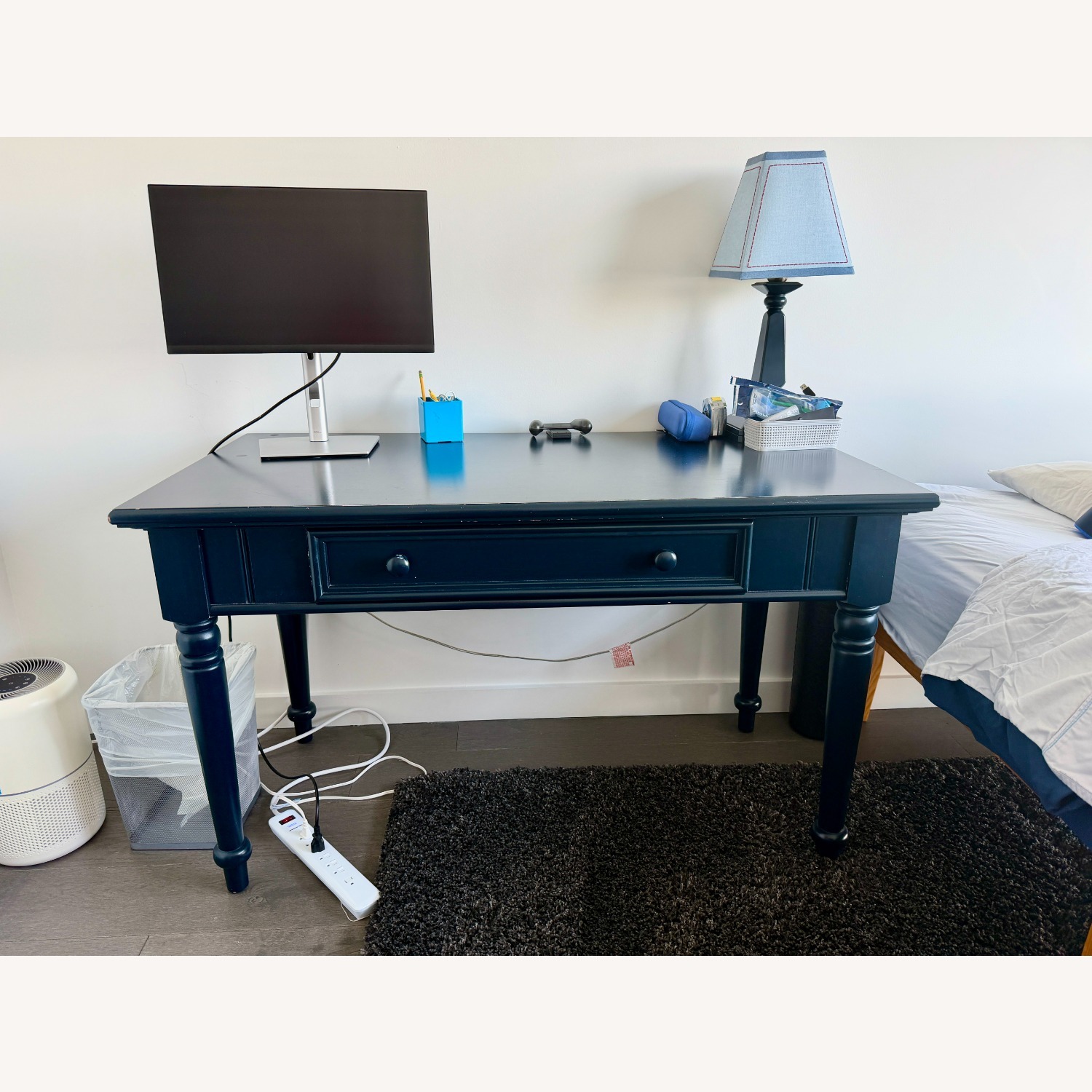 Stanley Furniture Blue Wood Desk - image-1