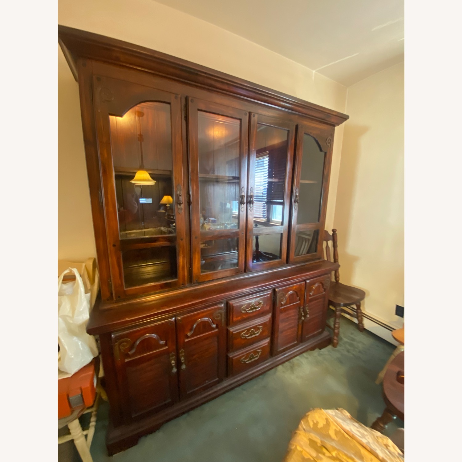 American Drew Dark Brown Wood Sideboard - image-1