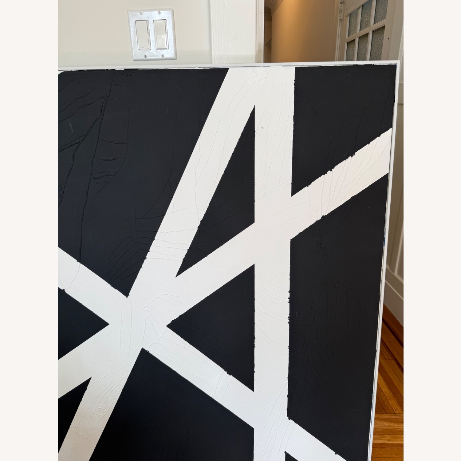 Black and White Abstract Canvas Wall Art - image-4