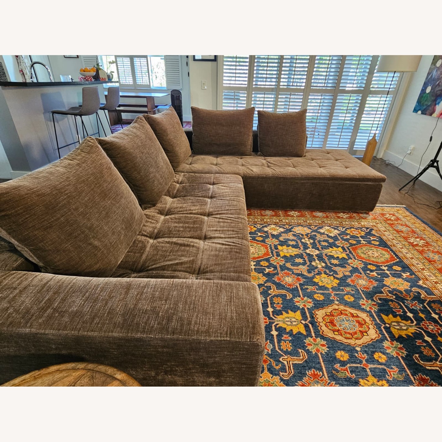BoConcept Mezzo Dark Brown Fabric 2 Piece Sectional - image-5
