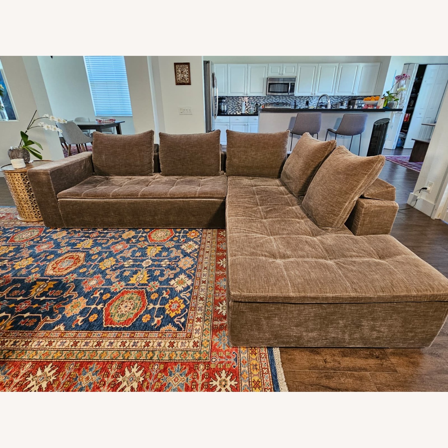 BoConcept Mezzo Dark Brown Fabric 2 Piece Sectional - image-1