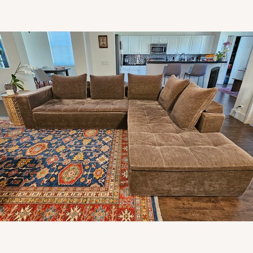 Used BoConcept Mezzo Dark Brown Fabric 2 Piece Sectional for sale on AptDeco
