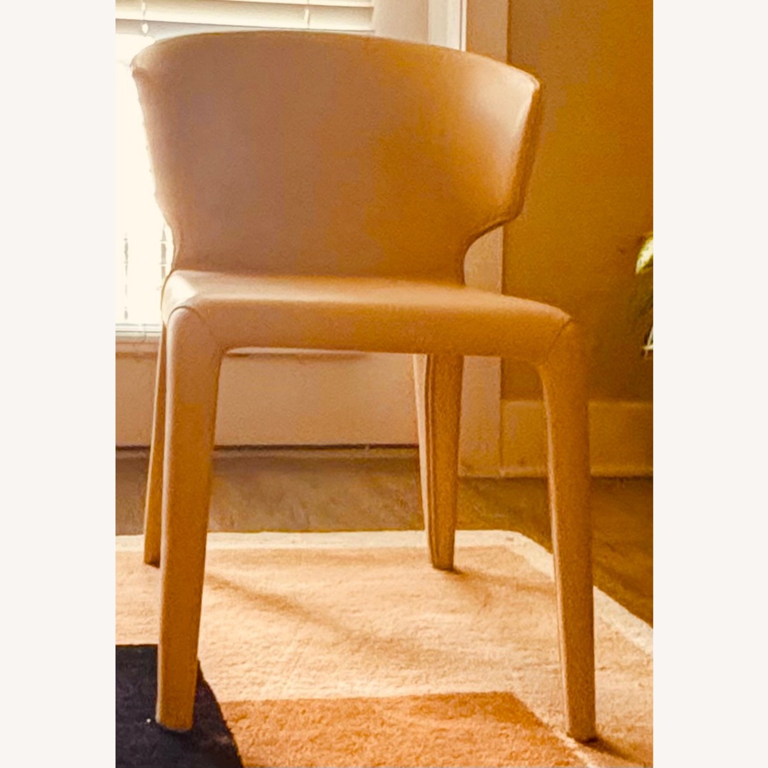 Natural Leather Dining Chairs - image-1