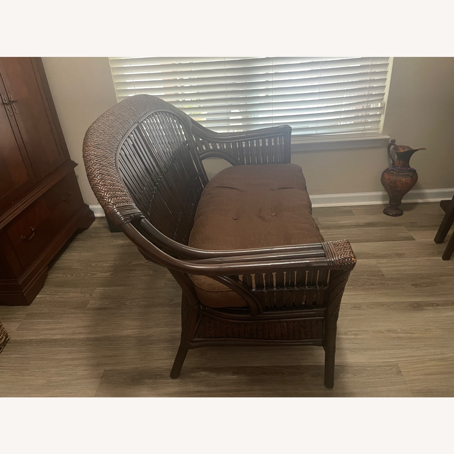 Indoor Wicker Loveseat - image-3