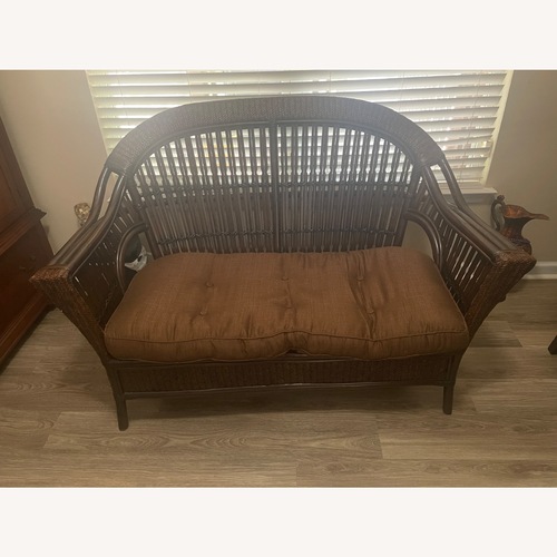 Used Indoor Wicker Loveseat for sale on AptDeco