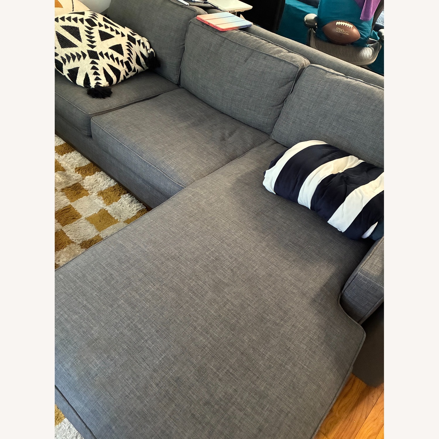 Crown Heights Gray Chaise Lounge - image-1