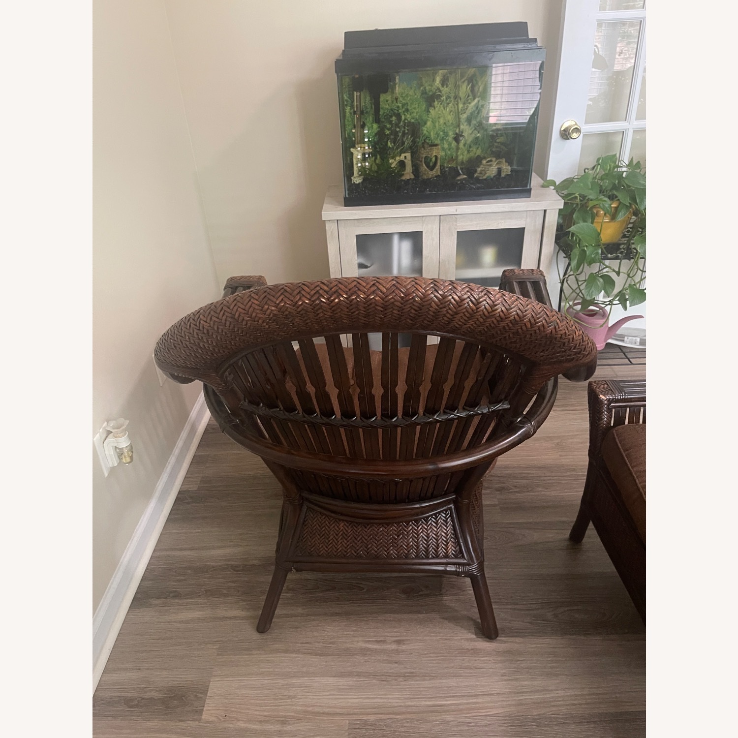 Pier 1 Imports Dark Brown Wicker Chair - image-3
