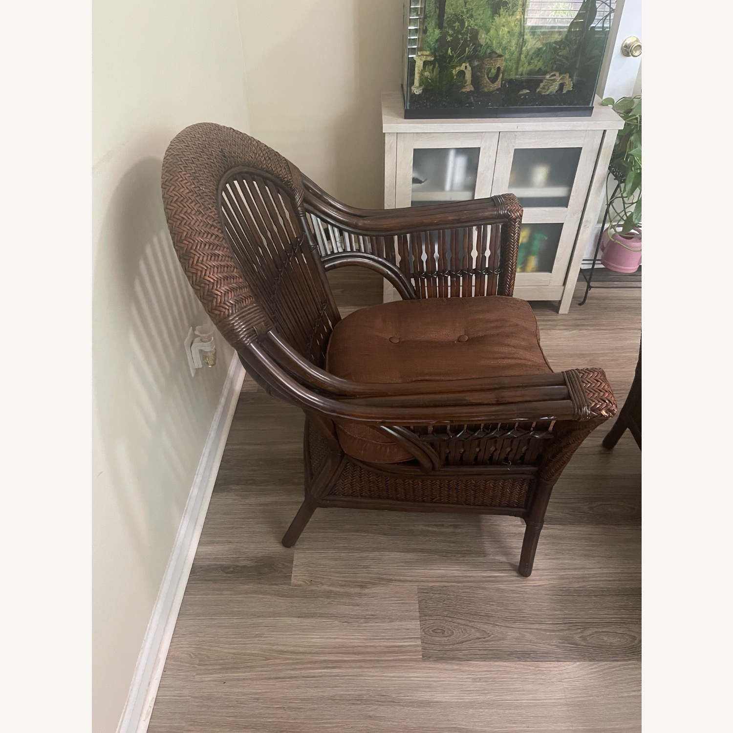 Pier 1 Imports Dark Brown Wicker Chair - image-2