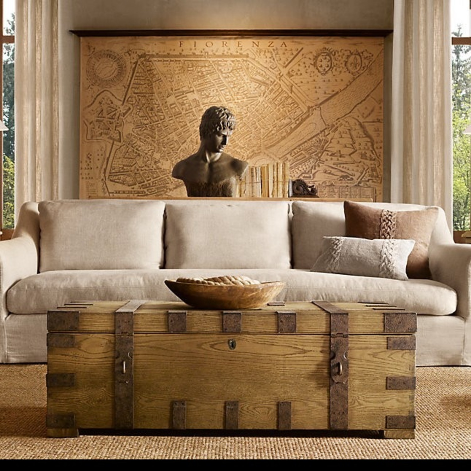 Restoration Hardware Heirloom Coffee Table Trunk - image-4