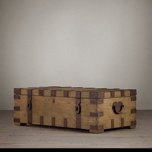 Used Restoration Hardware Heirloom Coffee Table Trunk for sale on AptDeco