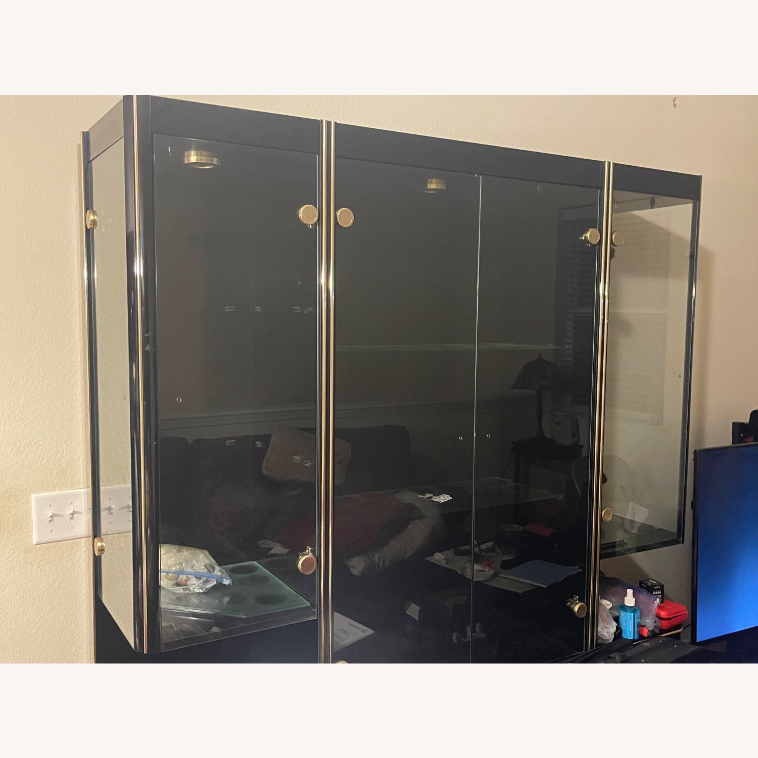 Monte Design Black Lacquer Wall Unit - image-2