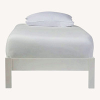 West Elm White Wood Twin Bed