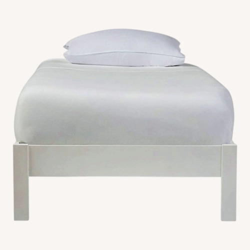 Used West Elm White Wood Twin Bed for sale on AptDeco