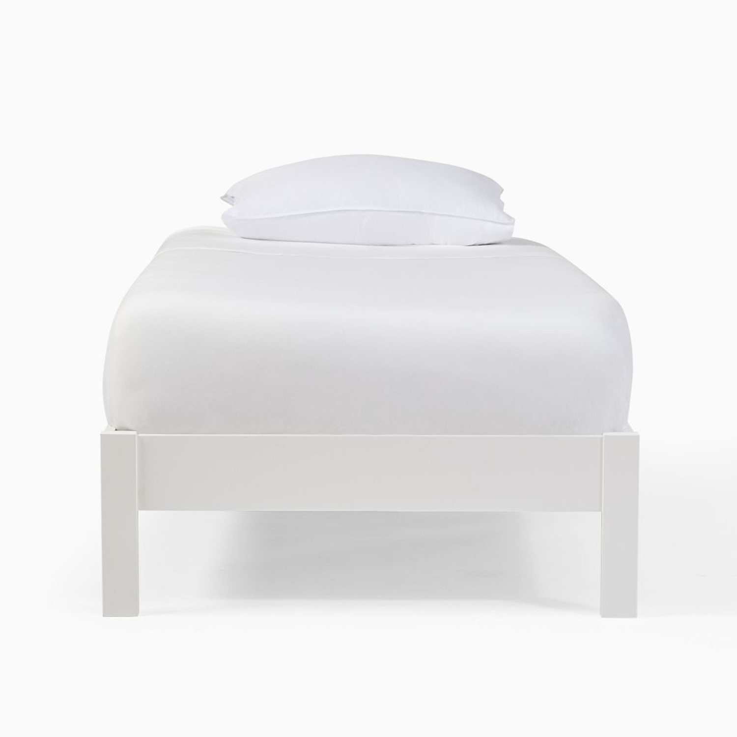 West Elm White Wood Twin Bed - image-7